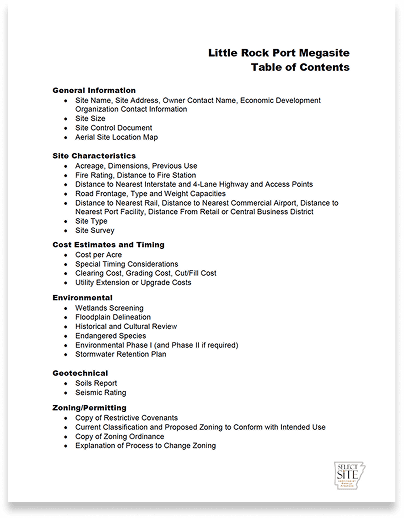 Select Site Certification Summary Document